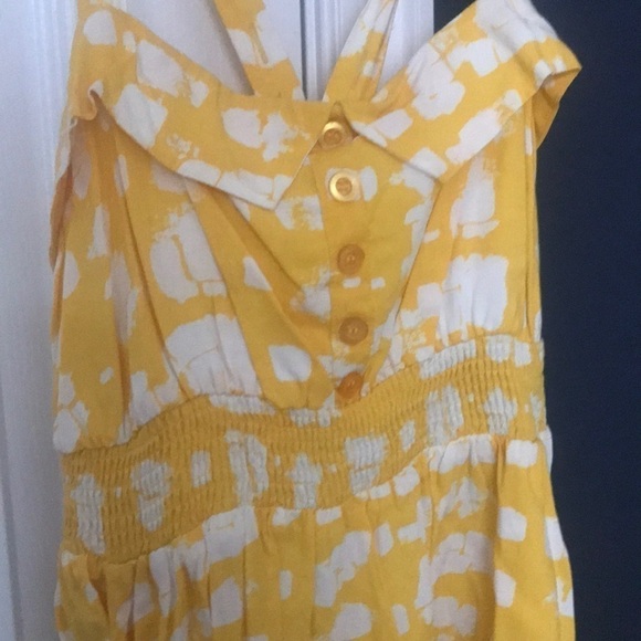 Imaginary Voyage Cute Butter Yellow Sundress Size Large Y2K - Picture 3 of 6